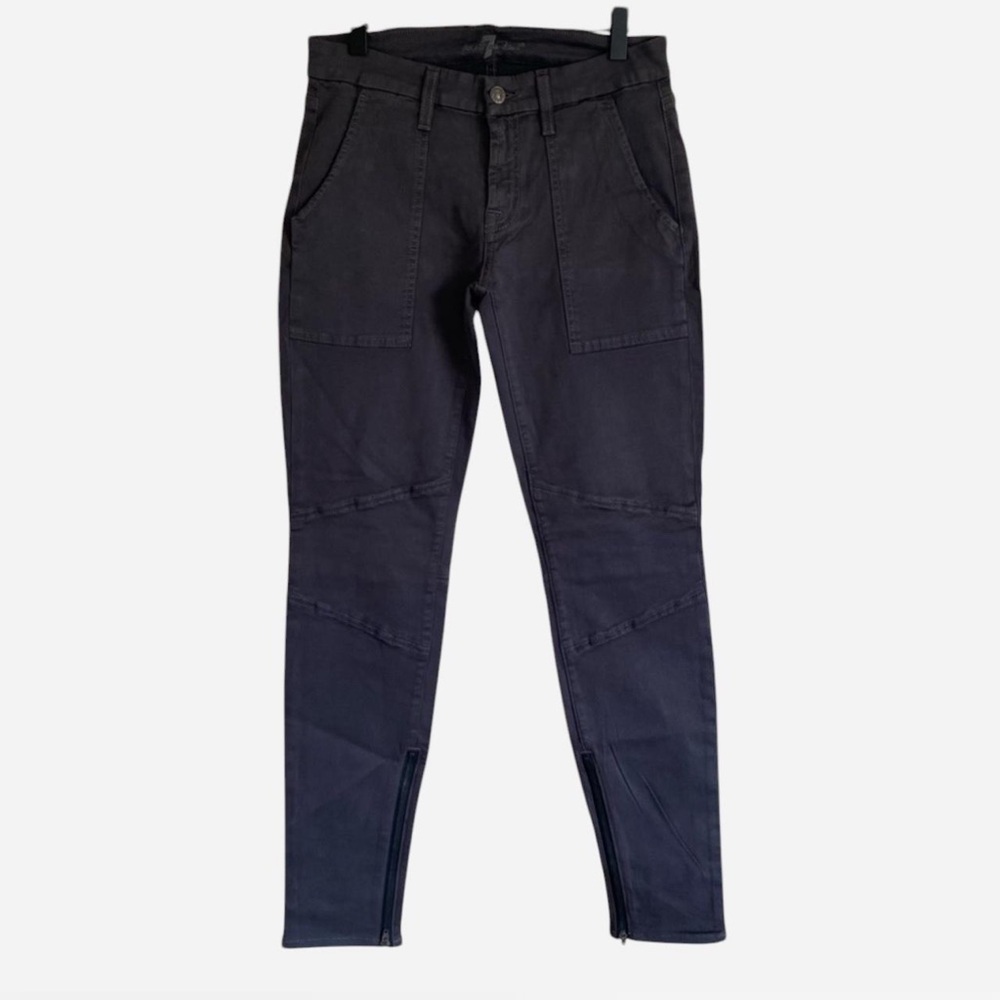7 For All Mankind Women’s Utility Skinny Pants in Charcoal Gray  Size 27